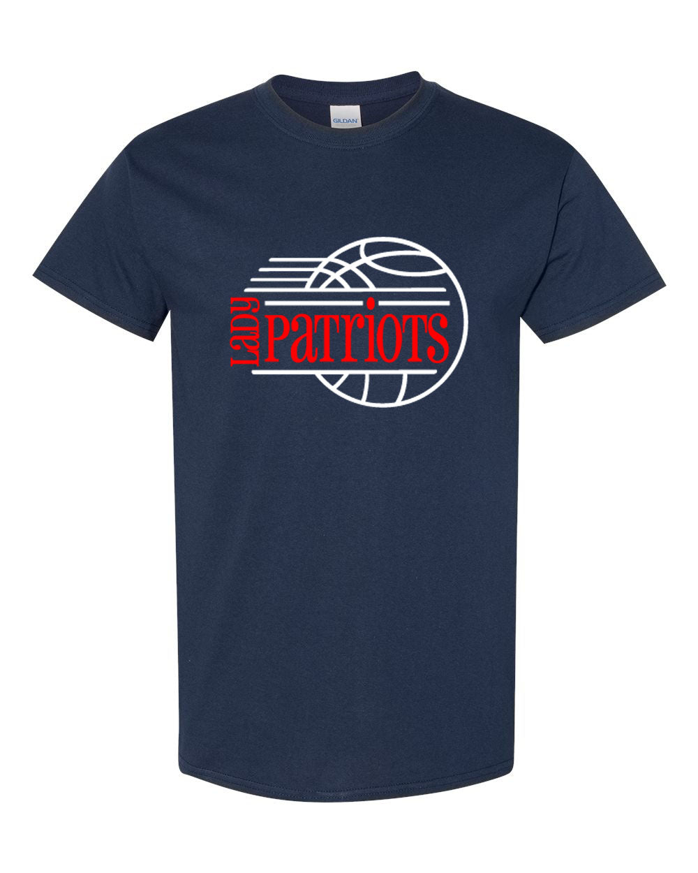 Lady Patriot Basketball - Navy - T-Shirt, Long Sleeve T-shirt, Crew Neck or Hooded Sweatshirt