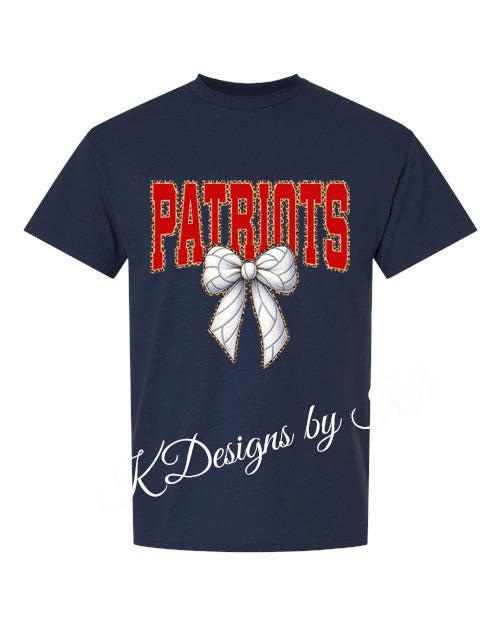 Patriots Volleyball - Navy - T-Shirt, Long Sleeve T-shirt, Crew Neck or Hooded Sweatshirt
