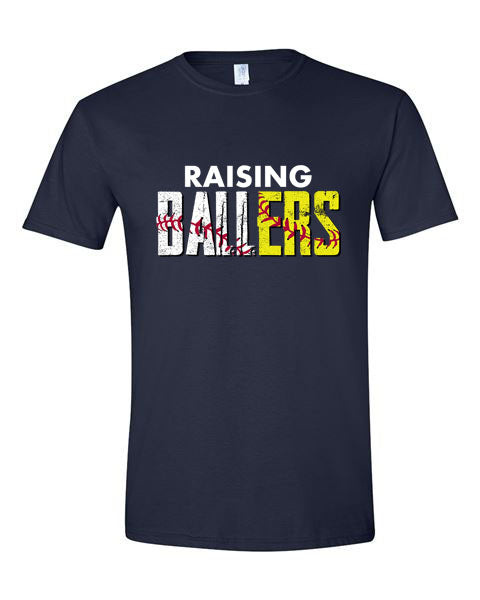 Raising Ballers - Navy - Tshirt, Longsleeve T, Crewneck, or Hooded Sweatshirt