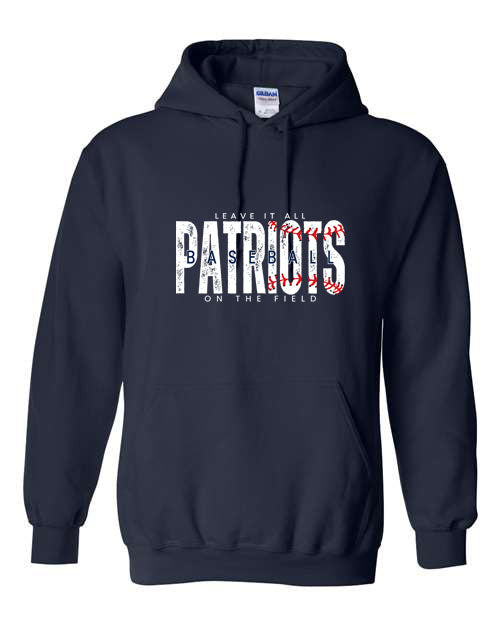 Patriots Baseball - Navy - Tshirt, Longsleeve T, Crewneck, or Hooded Sweatshirt