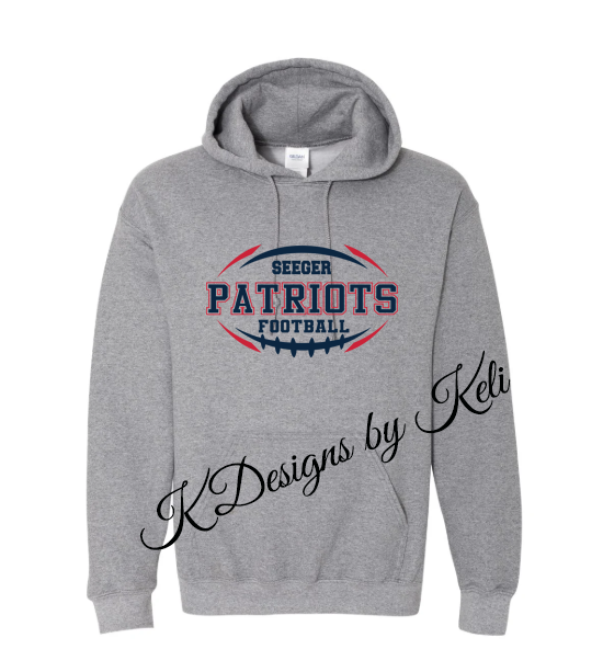 Seeger Patriot Football 25 - Sport Grey - Hooded Sweatshirt