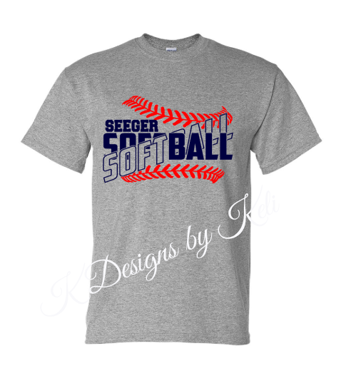 Seeger Patriots Softball - Sport Grey - T-Shirt, Long Sleeve T-shirt, Crew Neck or Hooded Sweatshirt