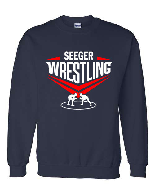Seeger Wrestling - T-Shirt, Long Sleeve T-shirt, Crew Neck or Hooded Sweatshirt