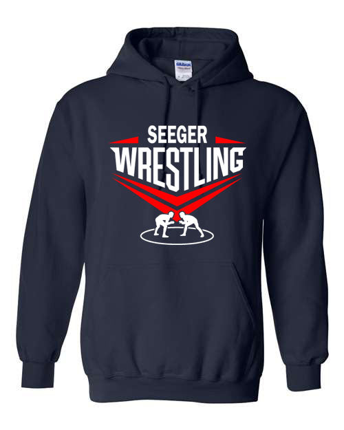 Seeger Wrestling - T-Shirt, Long Sleeve T-shirt, Crew Neck or Hooded Sweatshirt