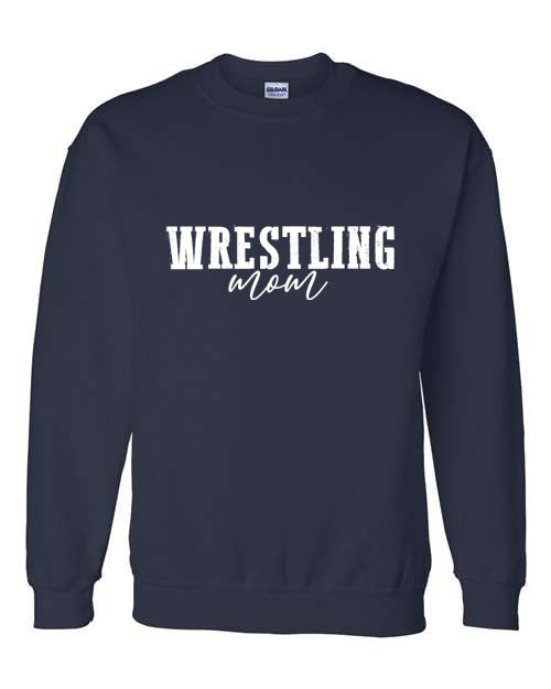 Wrestling Mom - Navy - T-Shirt, Long Sleeve T-shirt, Crew Neck or Hooded Sweatshirt
