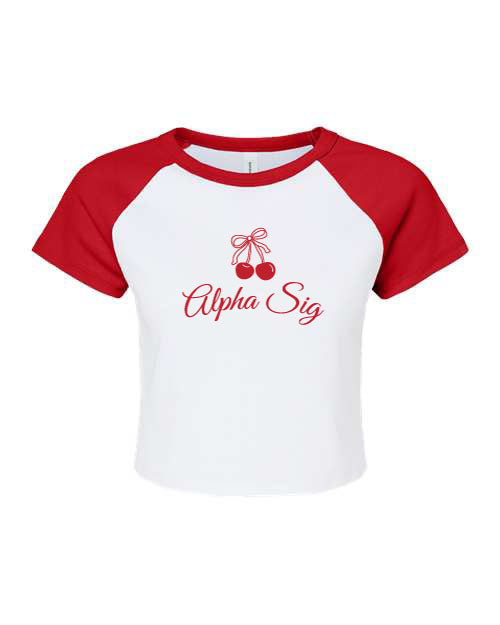 Alpha Sigma Alpha Baby Tee - Bid night design