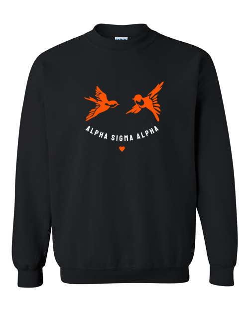 Alpha Sigma Alpha - ASA - Bird Design - Gildan Crewneck