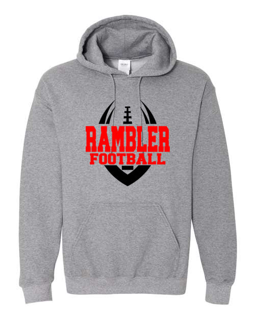 Rambler Football - Graphite Gray - T-Shirt, Long Sleeve T-shirt, Crew Neck or Hooded Sweatshirt