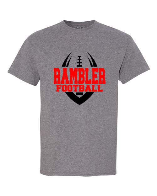 Rambler Football - Graphite Gray - T-Shirt, Long Sleeve T-shirt, Crew Neck or Hooded Sweatshirt