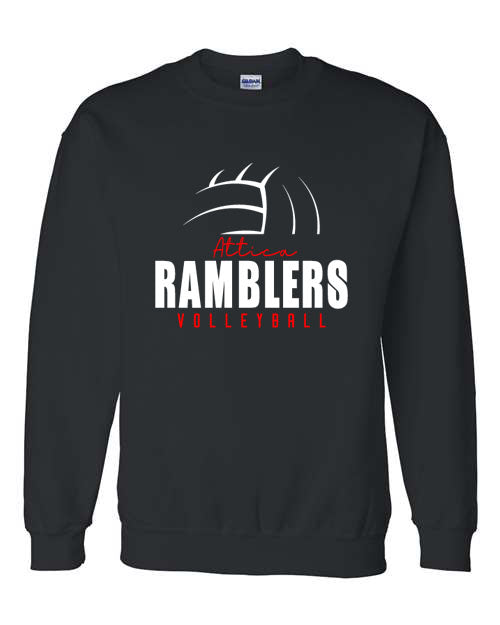 Attica Ramblers - Volleyball - Black -  T-Shirt, Long Sleeve T-shirt, Crew Neck or Hooded Sweatshirt