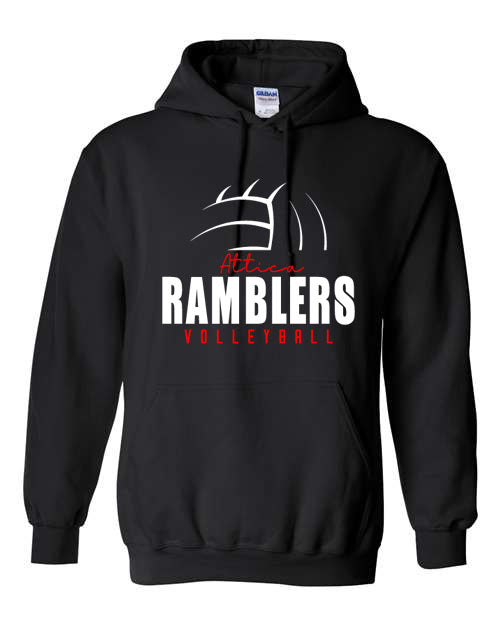 Attica Ramblers - Volleyball - Black -  T-Shirt, Long Sleeve T-shirt, Crew Neck or Hooded Sweatshirt