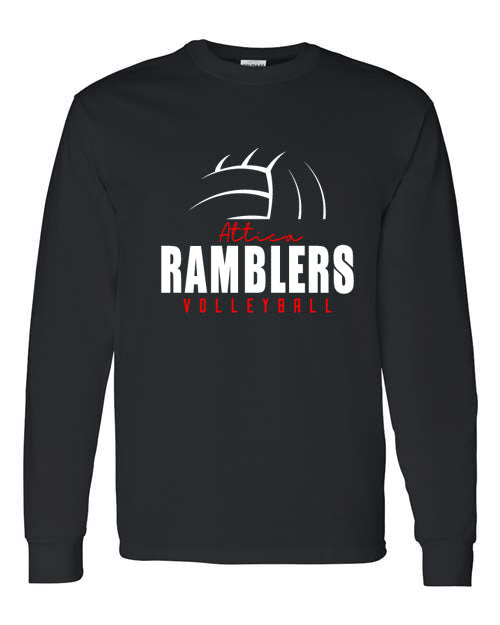 Attica Ramblers - Volleyball - Black -  T-Shirt, Long Sleeve T-shirt, Crew Neck or Hooded Sweatshirt