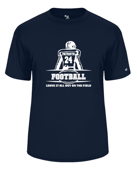 Seeger Patriot Football 24 - Drifit - Badger Brand - Leave it all on the field - T-Shirt, Long Sleeve T-shirt, Crew Neck or Hooded Sweatshirt