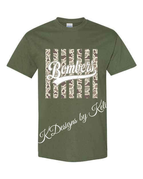 Williamsport Bombers -#5 - 2026 - Military Green - T-Shirt, Crew Neck, or Hooded Sweatshirt
