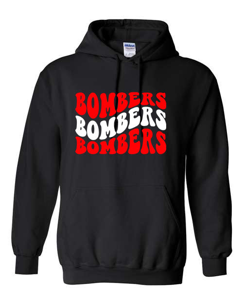 Williamsport Bombers - Bomber Wave - 2024 Design #1 - T-Shirt, Long Sleeve T-shirt, Crew Neck, Hooded Sweatshirt or 3/4 Sleeve Baseball Tee