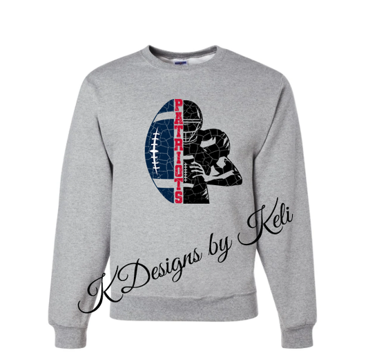 Patriots Football 25 - 3 - Sport Grey - Crewneck Sweatshirt