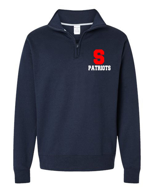 Seeger Patriot Football -Champion Power Blend Quarter Zip -Seeger Football - Navy