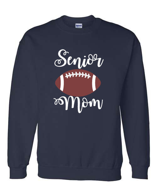 Senior Football Mom 2024 - Hooded Sweatshirt or Crewneck Sweatshirt - Multiple Color choices