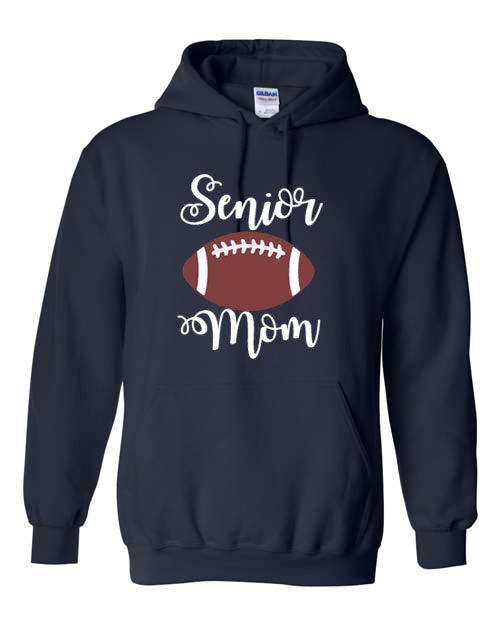 Senior Football Mom 2024 - Hooded Sweatshirt or Crewneck Sweatshirt - Multiple Color choices