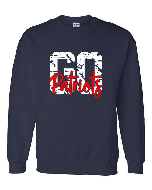 Go Patriots - Navy - T-Shirt, Long Sleeve T-shirt, Crew Neck or Hooded Sweatshirt