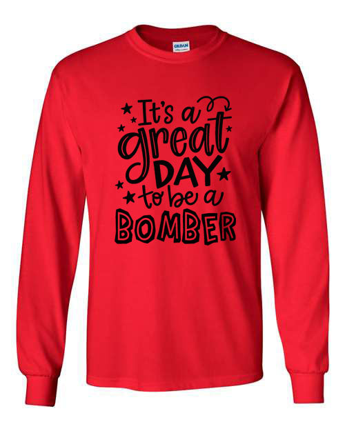 Williamsport Bombers - Great Day to be a Bomber - 2024 Design #7 - T-Shirt, Long Sleeve T-shirt, Crew Neck, Hooded Sweatshirt or 3/4 Sleeve Baseball Tee