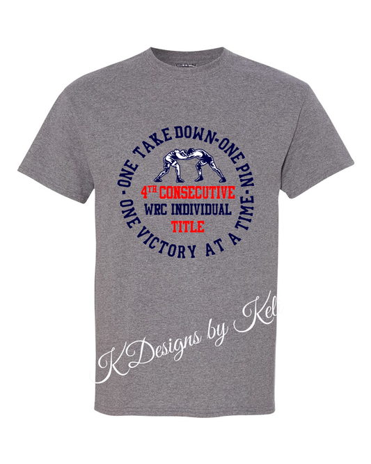 Seeger Patriots Wrestling WRC Individual Title - Herndon - Grey - T-Shirt, Long Sleeve T-shirt, Crew Neck or Hooded Sweatshirt (Copy)