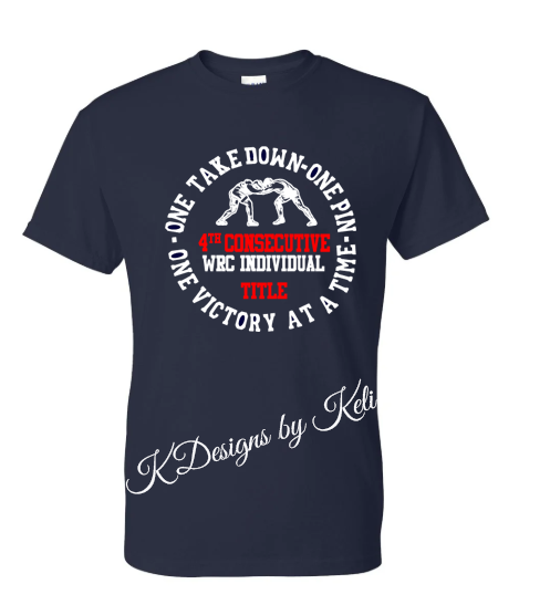 Seeger Patriots Wrestling WRC Individual Title - Herndon - Navy - T-Shirt, Long Sleeve T-shirt, Crew Neck or Hooded Sweatshirt