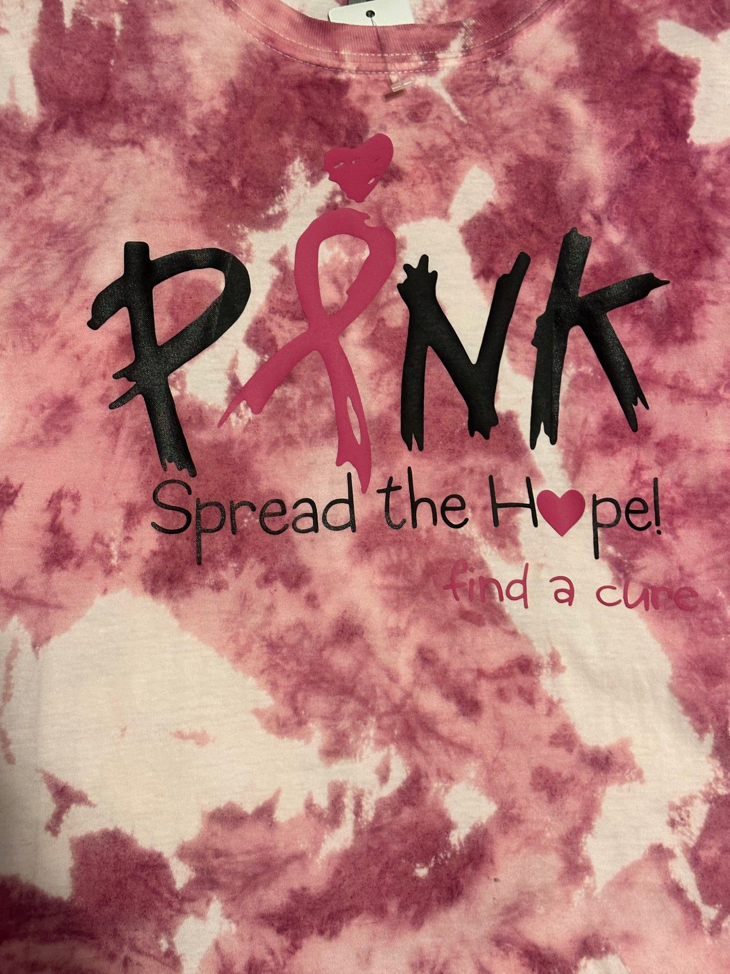 Spread the Hope - Pink - Breast Cancer - T-shirt - bleached