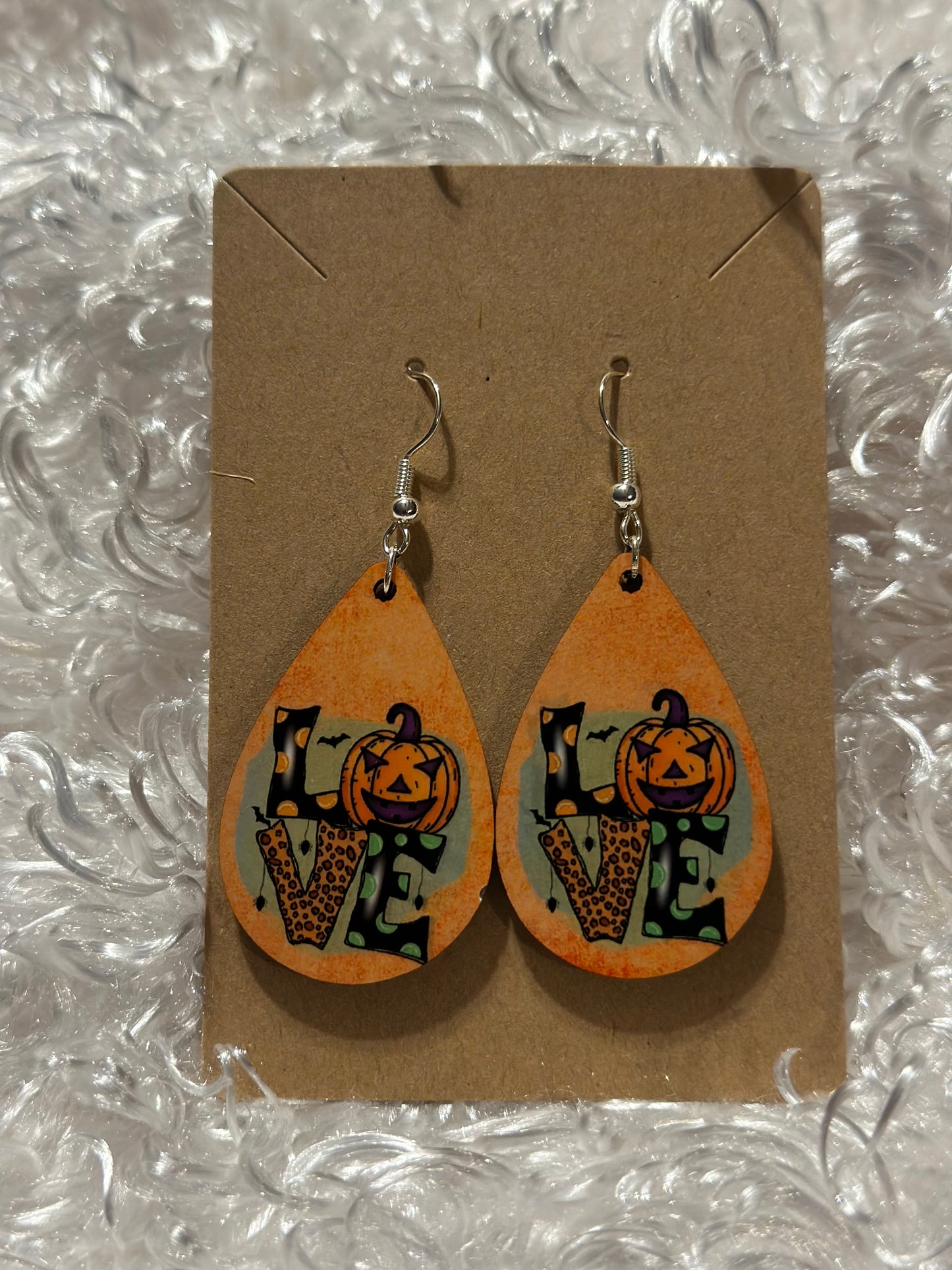 Earrings - Fall - Halloween - Love Pumpkin