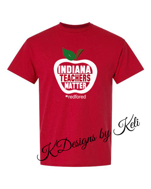 Red For Ed - Design #1 - T- shirt, Long sleeve T, Crewneck, or Hooded Sweatshirt