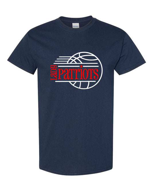 Lady Patriot Basketball - Navy - T-Shirt, Long Sleeve T-shirt, Crew Neck or Hooded Sweatshirt
