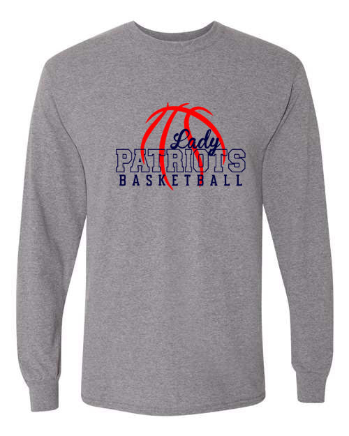 Seeger Lady Patriots Basketball - Graphite Grey - Long sleeve T-shirt