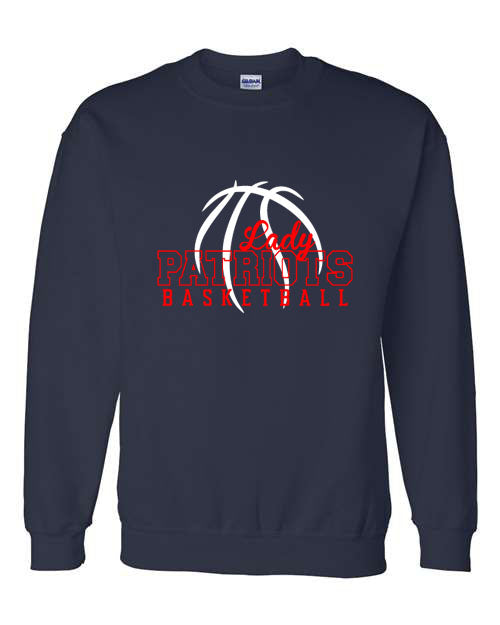 Seeger Lady Patriots Basketball - Navy - Crewneck Sweatshirt