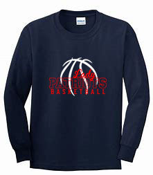 Seeger Lady Patriots Basketball - Navy - Long sleeve T-shirt