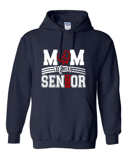 Mom of a Senior - Music - Navy - T-Shirt, Long Sleeve T-shirt, Crew Neck or Hooded Sweatshirt