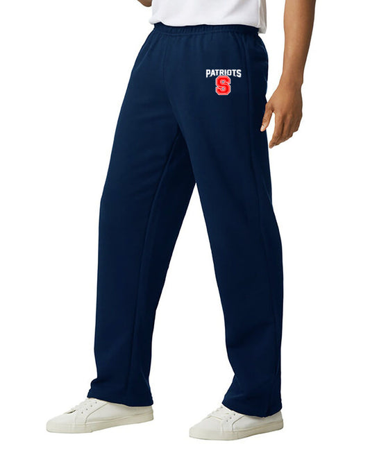 Patriots S -  Sweatpants - Open Bottoms - Gildan Brand