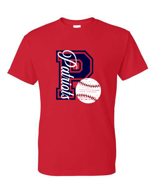 Patriots P Baseball Red - Tshirt, Longsleeve Tshirt, Crewneck, or Hoodie