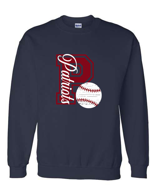 Patriots P  Baseball Navy - Tshirt, Longsleeve Tshirt, Crewneck, or Hoodie