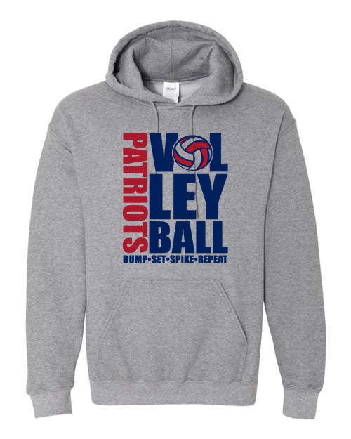 Seeger Patriot Volleyball - Graphite Gray - T-Shirt, Long Sleeve T-shirt, Crew Neck or Hooded Sweatshirt