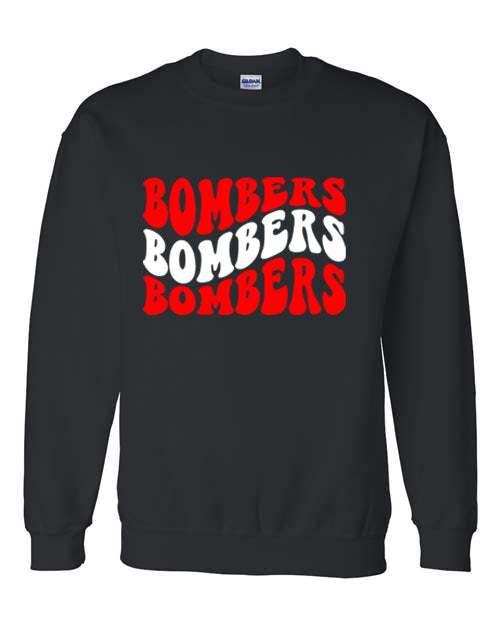 Williamsport Bombers - Bomber Wave - 2024 Design #1 - T-Shirt, Long Sleeve T-shirt, Crew Neck, Hooded Sweatshirt or 3/4 Sleeve Baseball Tee