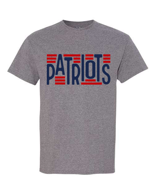 Patriots - Grey - T-Shirt, Long Sleeve T-shirt, Crew Neck or Hooded Sweatshirt