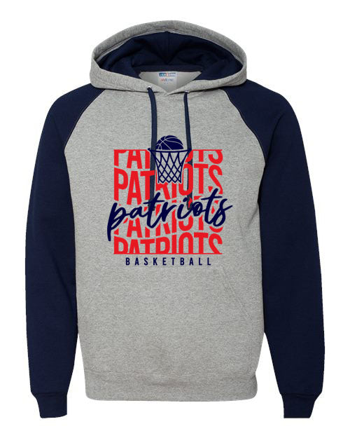 Seeger Patriot Basketball   - Colorblock Hooded Sweatshirt