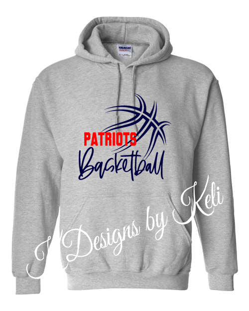 Patriots Basketball - Sport Gray - Tshirt, Longsleeve T, Crewneck, or Hooded Sweatshirt