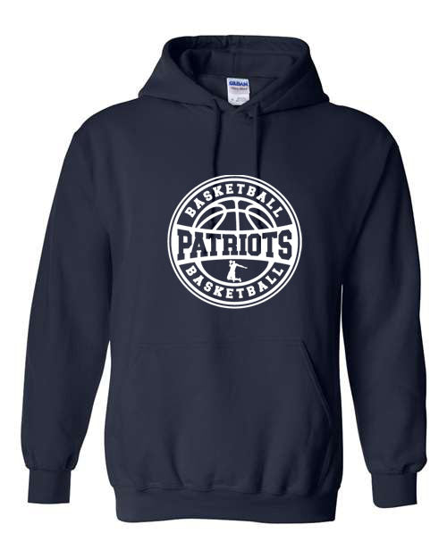 Patriot Basketball  - Navy -  T-Shirt, Long Sleeve T-shirt, Crew Neck or Hooded Sweatshirt
