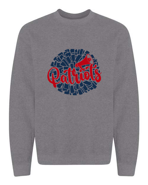 Seeger Patriot - Cheer - Cheerleader - Cheerleading - Grey - T-Shirt, Long Sleeve T-shirt, Crew Neck or Hooded Sweatshirt