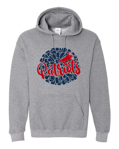 Seeger Patriot - Cheer - Cheerleader - Cheerleading - Grey - T-Shirt, Long Sleeve T-shirt, Crew Neck or Hooded Sweatshirt