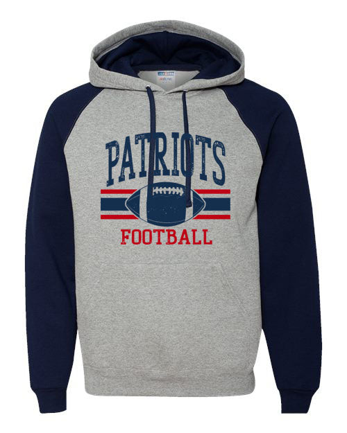 Seeger Patriot Football - Color Block Hooded Sweatshirt