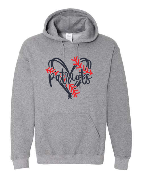 Patriots Baseball or Softball  - Tshirt, Long Sleeve Tshirt, Crew Neck or Hooded Sweatshirt