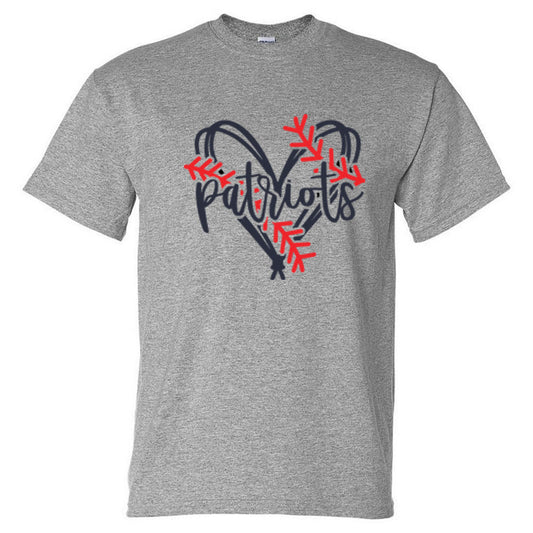 Patriots Baseball or Softball  - Tshirt, Long Sleeve Tshirt, Crew Neck or Hooded Sweatshirt