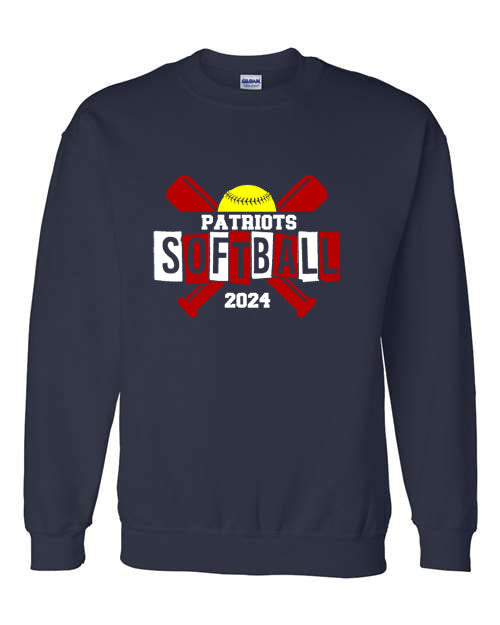 Seeger Patriots Softball - Navy  - Tshirt, Long Sleeve Tshirt, Crew Neck or Hooded Sweatshirt